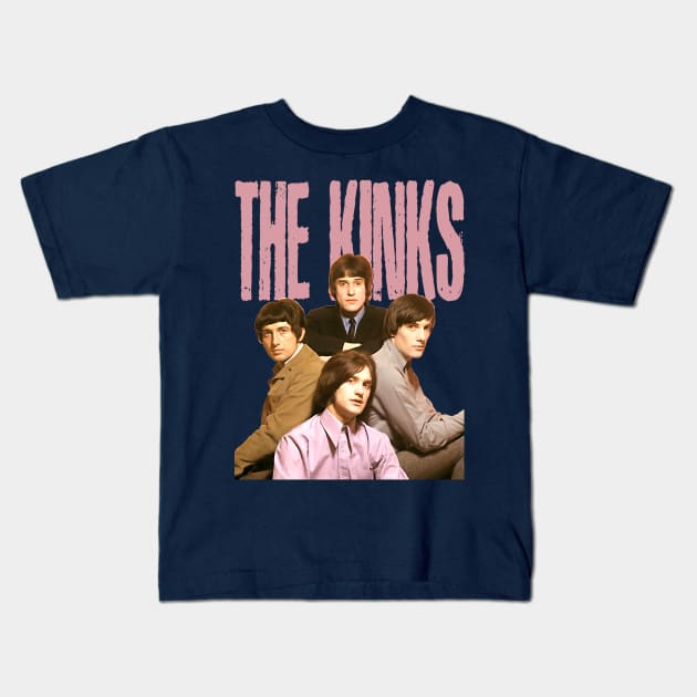 The Kinks  / Retro Faded Fan Design Kids T-Shirt by DankFutura